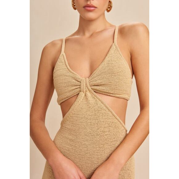 Cult Gaia Serita Cut Out Maxi Dress - S Sand - Picture 3 of 5